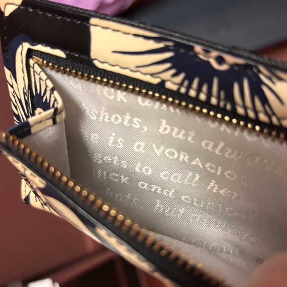 Kate Spade Black and White PinkFloral Storyteller Wallet! Rare & hard to find! - Picture 7 of 7